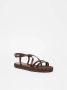Max Mara Weekend Stijlvolle leren sandalen met zilveren gesp Brown Dames - Thumbnail 2
