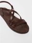 Max Mara Weekend Stijlvolle leren sandalen met zilveren gesp Brown Dames - Thumbnail 4