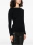 Max Mara Zwarte Boothals Flare Mouwen Top - Thumbnail 2