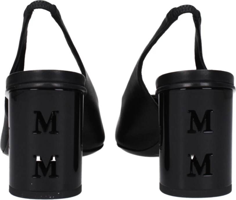 Max Mara Zwarte leren hoge hakken pumps