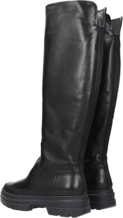 Max Mara Zwarte Leren Mid-Hak Casual Laarzen
