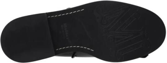 Max Mara Zwarte Leren Veterschoenen met Monkstrap