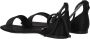 Max Mara Zwarte Satijnen Platte Sandalen - Thumbnail 2