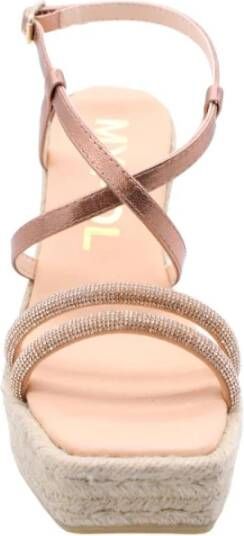 Maypol Stijlvolle Wedge Sandalen voor Trendy Vrouwen Pink Dames