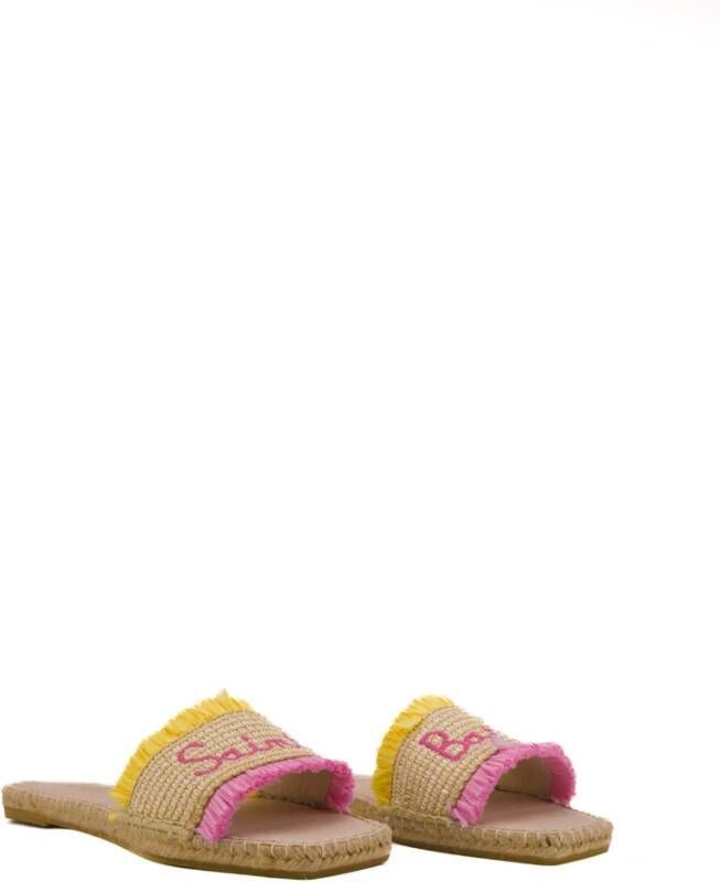 MC2 Saint Barth Rafia platte schoenen met franje Multicolor Dames