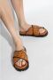 MCM Slippers & Mules U Col Vst Lthr Mix Flat Sandals Co in cognac - Thumbnail 3