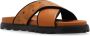 MCM Slippers & Mules U Col Vst Lthr Mix Flat Sandals Co in cognac - Thumbnail 5