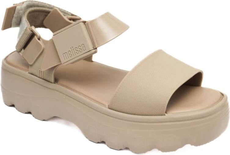 Melissa Beige Flatform Sandalen Kick Off AD Beige Dames