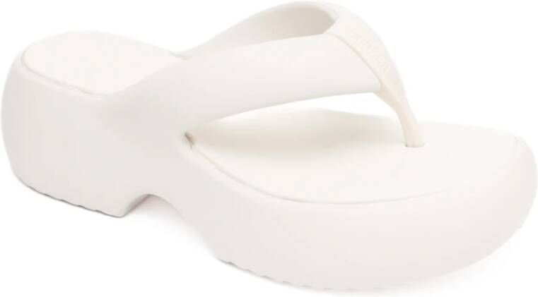Melissa Beige Fuzzy AD Flatform Sandalen Beige Dames