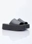 Melissa Geëmbosseerde PVC Platform Slides Black Dames - Thumbnail 3