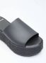 Melissa Geëmbosseerde PVC Platform Slides Black Dames - Thumbnail 5