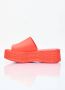 Melissa Geëmbosseerde PVC Platform Slides Orange Dames - Thumbnail 4