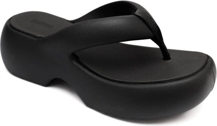 Melissa Gratis Fuzzy AD Zwarte Flatform Sandalen Black Dames