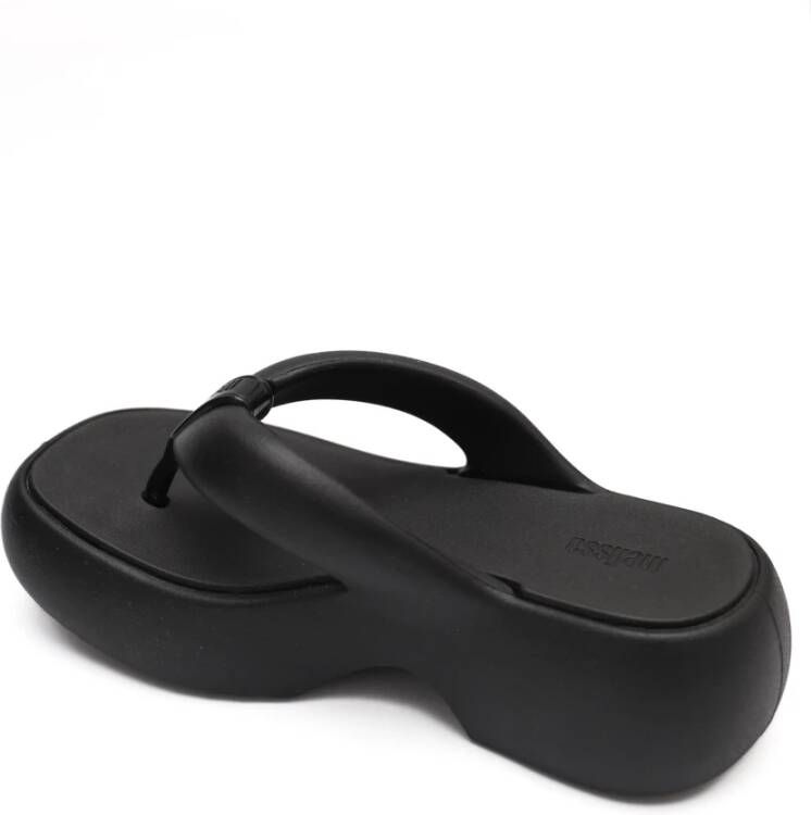 Melissa Gratis Fuzzy AD Zwarte Flatform Sandalen Black Dames