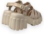 Melissa Beige Fisherman Sandals met Caged Design Beige Dames - Thumbnail 4