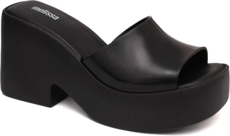 Melissa Posh AD Zwarte Platform Muiltjes Black Dames