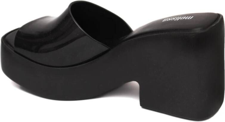 Melissa Posh AD Zwarte Platform Muiltjes Black Dames