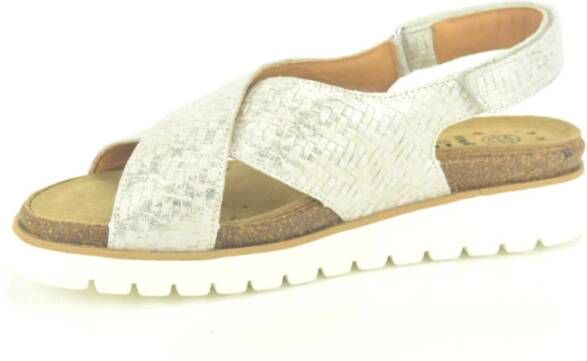 Mephisto Beige Platinum Kruis Sandaal