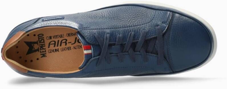 Mephisto Blauwe Leren Sneakers voor Heren