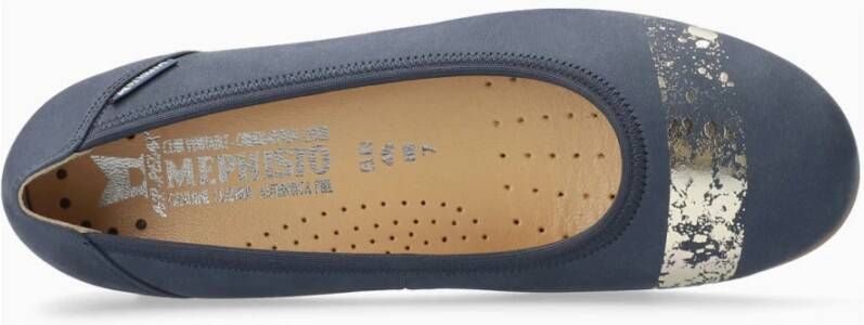 Mephisto Blauwe Nubuck Ballet Ballerina