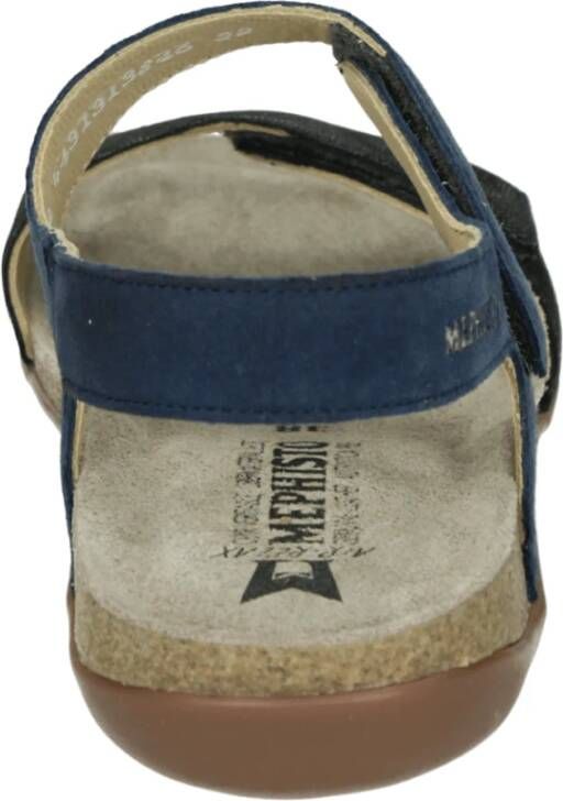 Mephisto Blauwe Sportieve Sandalen met Leren Bovenkant