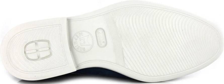 Mephisto Blauwe Suède Veterschoen voor Heren