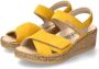 Mephisto Brede pasvorm gele sandaal met klittenband Yellow Dames - Thumbnail 3