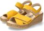 Mephisto Brede pasvorm gele sandaal met klittenband Yellow Dames - Thumbnail 5