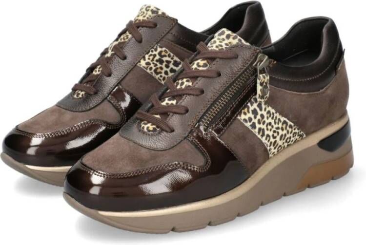 mephisto Bronzen Sneaker met Rits voor Dames Multicolor Dames