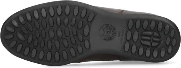 mephisto Bruine veter-zip sneaker voor heren Brown Heren