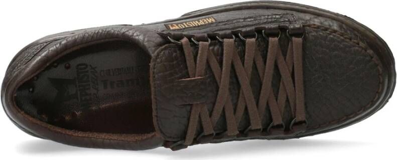 mephisto Casual Heren Veterschoen Donkerbruin Brown Heren
