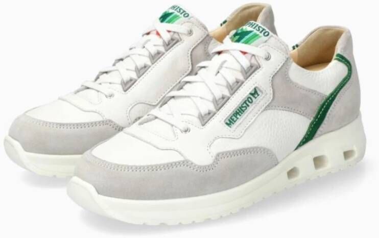 mephisto Casual witte en grijze sneakers White Heren
