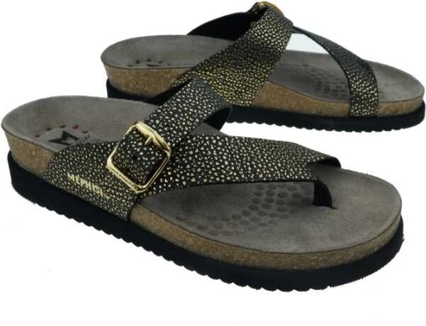 mephisto Comfort Teenslipper Donker Goud Multicolor Dames