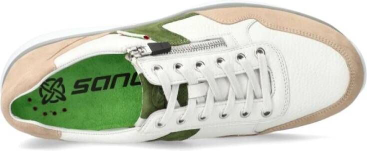 mephisto Comfortabele Rollende Wandelsneaker Beige Wit Multicolor Heren