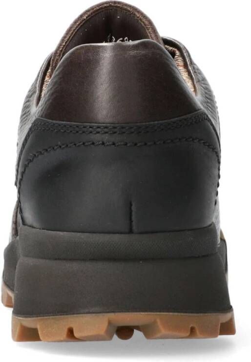 Mephisto Donkerbruine Leren Veterschoen voor Heren