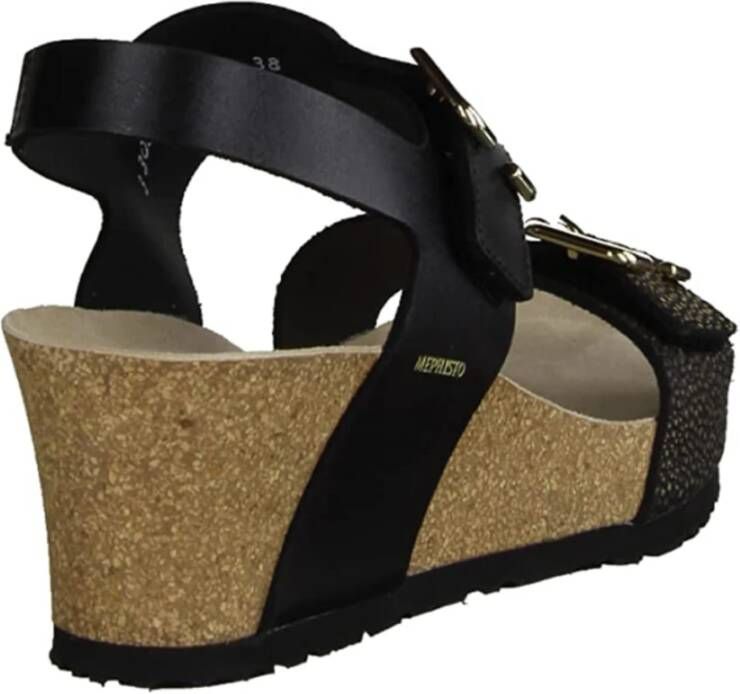 mephisto Elegante Enkellaars Sandaal Black Dames