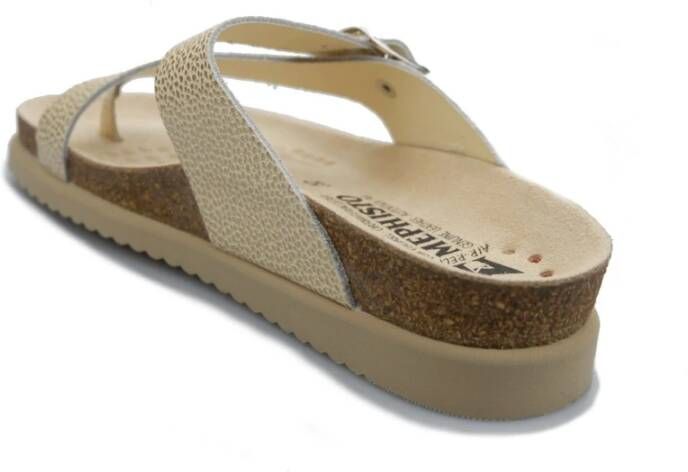 mephisto Flat Sandals Beige Dames