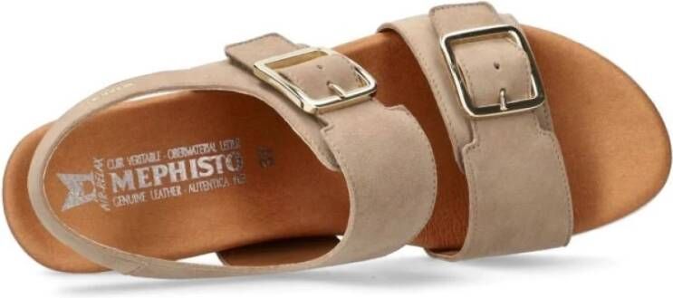 mephisto Flat Sandals Beige Dames