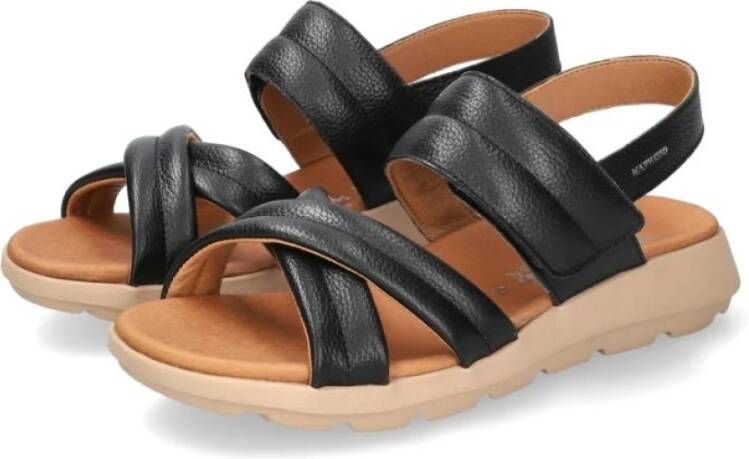 mephisto Flat Sandals Black Dames