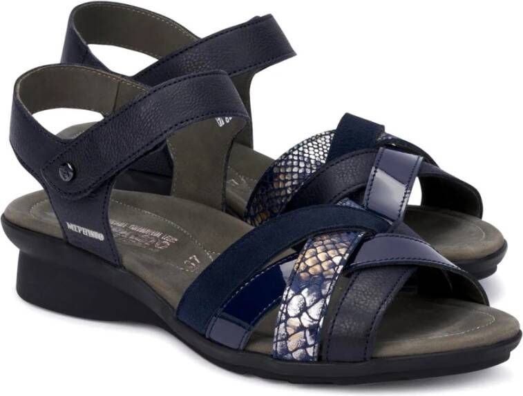 mephisto Flat Sandals Blauw Dames