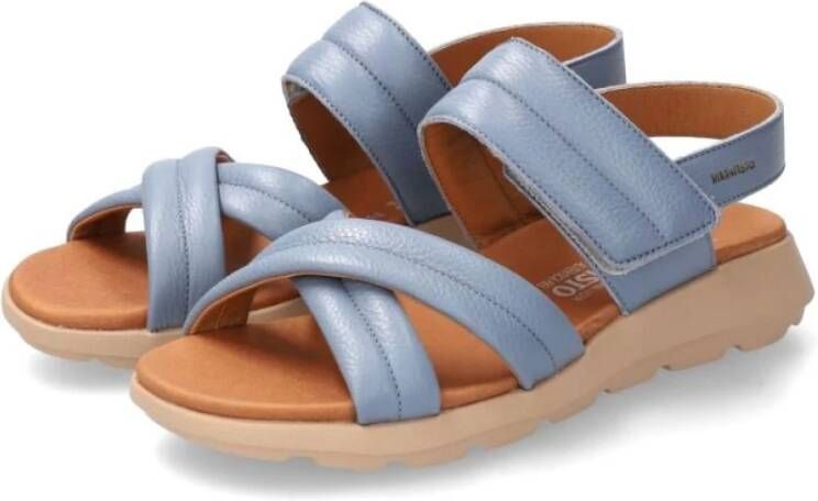 mephisto Flat Sandals Blue Dames