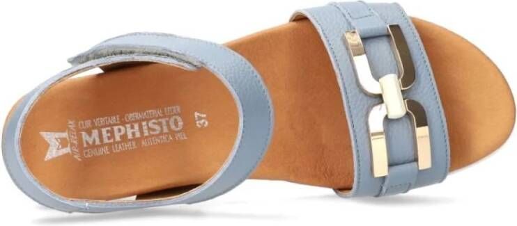 mephisto Flat Sandals Blue Dames