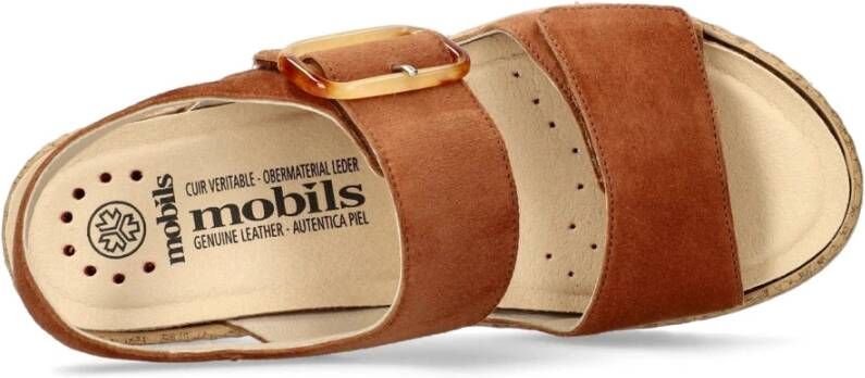 mephisto Flat Sandals Brown Dames