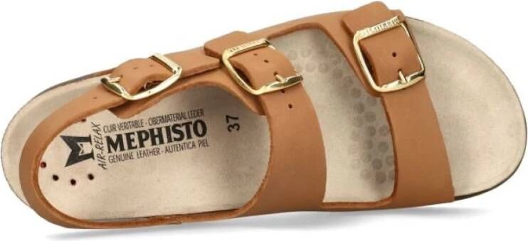 mephisto Flat Sandals Brown Dames