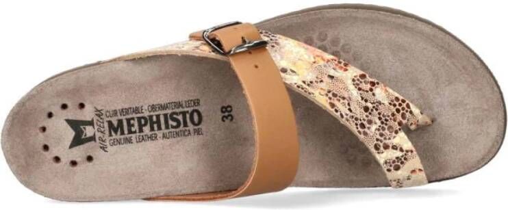 mephisto Flat Sandals Bruin Dames