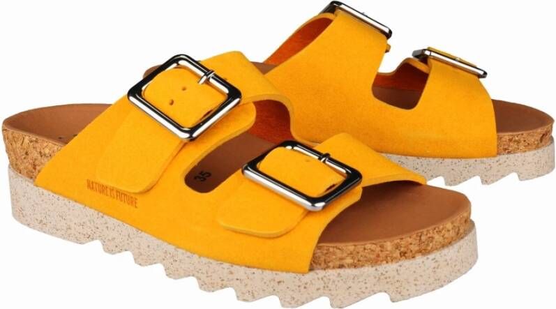 mephisto Flat Sandals Orange Dames