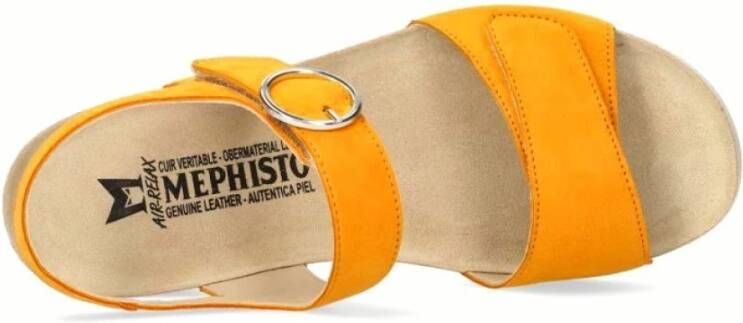 mephisto Flat Sandals Oranje Dames