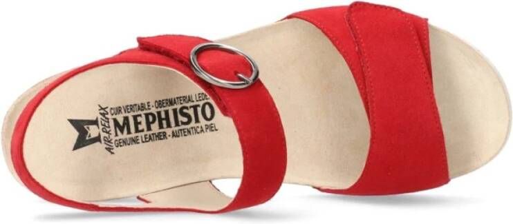 mephisto Flat Sandals Rood Dames