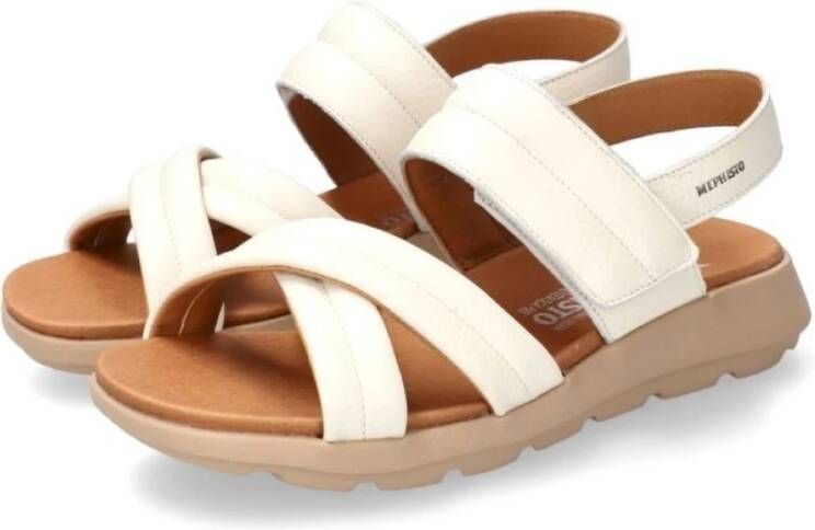 mephisto Flat Sandals White Dames