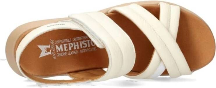mephisto Flat Sandals White Dames